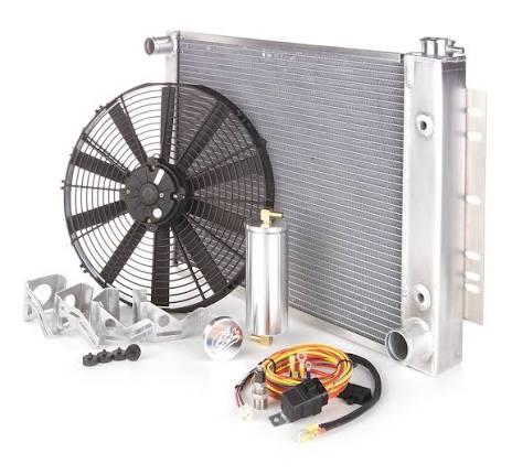 Be Cool Radiator Module Factory-Fit Natural Finish for 67-70 Ford Mustang