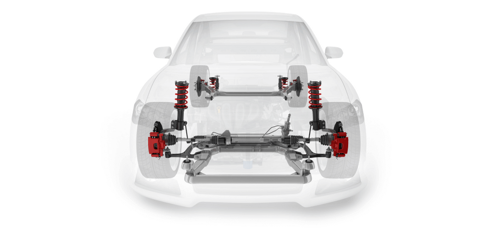 Racing Suspension Shock Absorbers With Brakes Disk