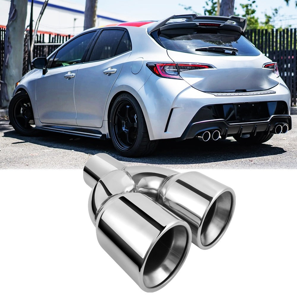 MagnaFlow 35168 Dual Exhaust Tip Featuring a Polished 2.25-inch Inlet
