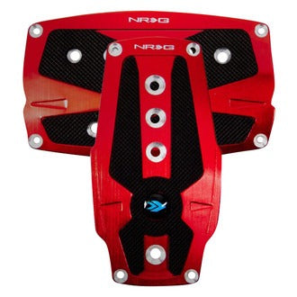 NRG Innovations Neo Red Chrome Pedal Pad Set