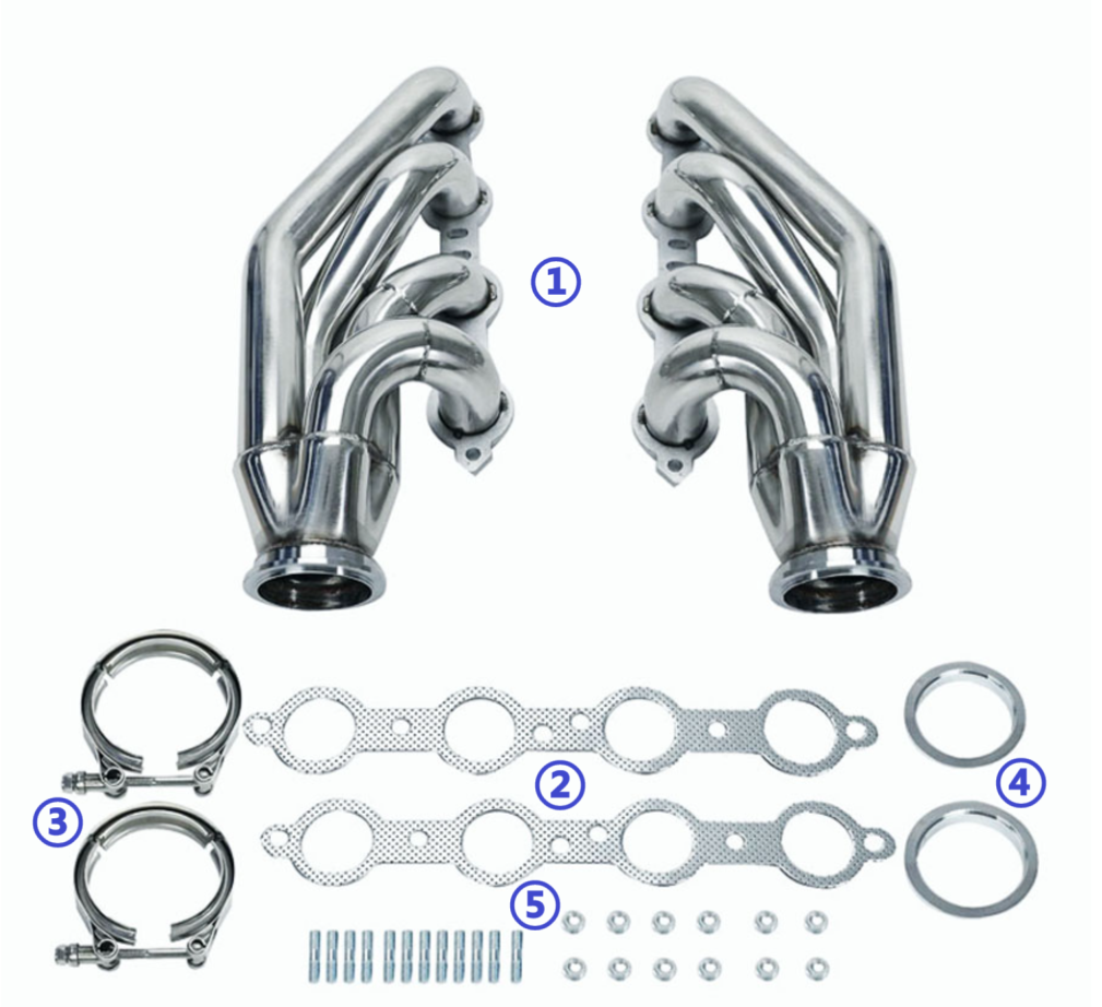 Stainless Steel Exhaust Multiple Engine Cylinder For Chevrolet Camaro or Cadillac CTS