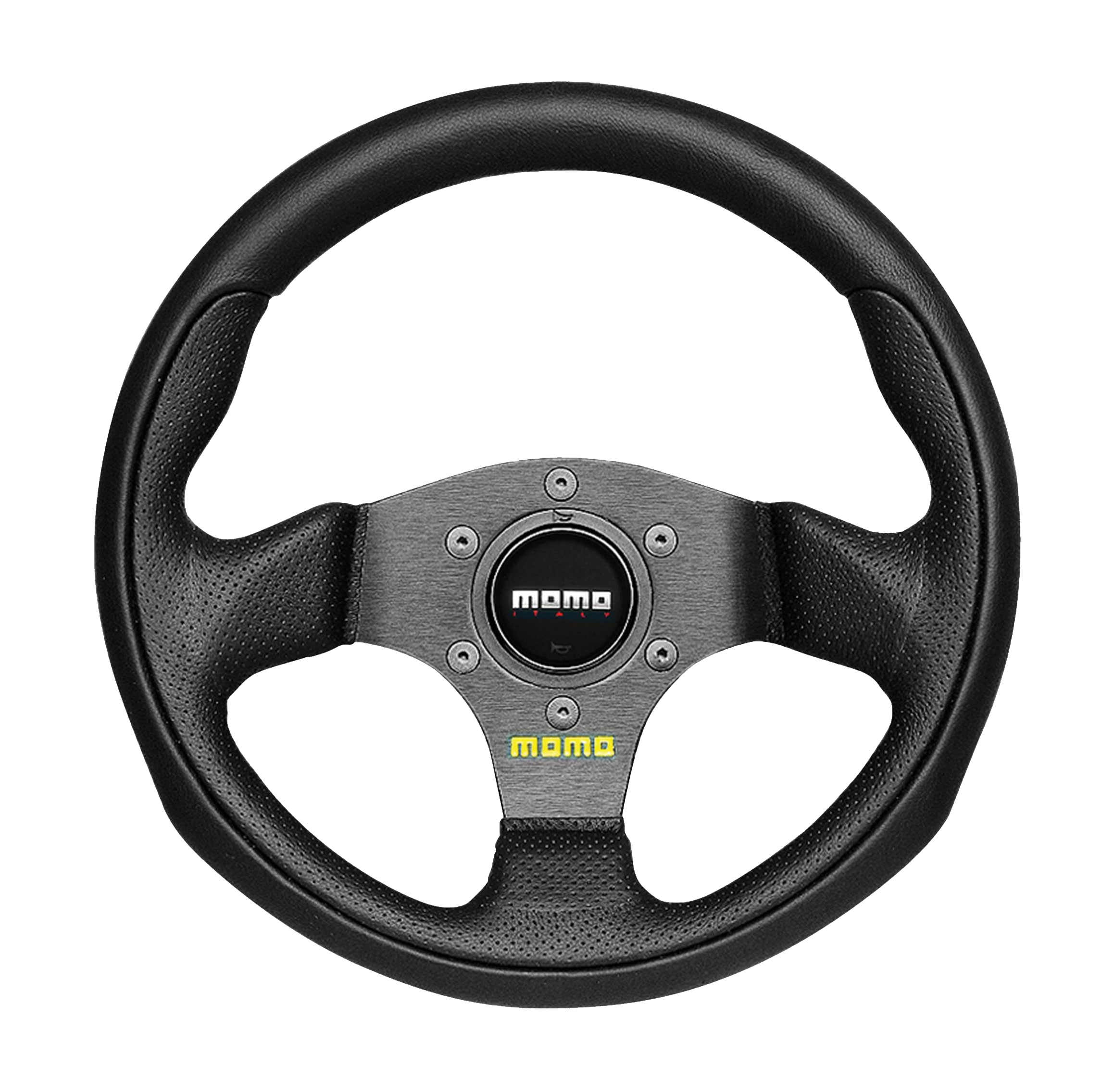 MOMO Team Black Metal Racing Steering Wheel
