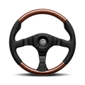 MOMO Dark Fighter Wood Steering Wheel