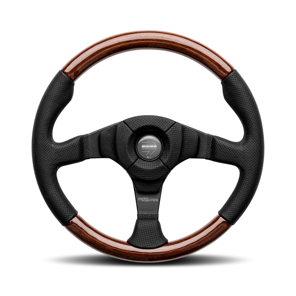 MOMO Dark Fighter Wood Steering Wheel