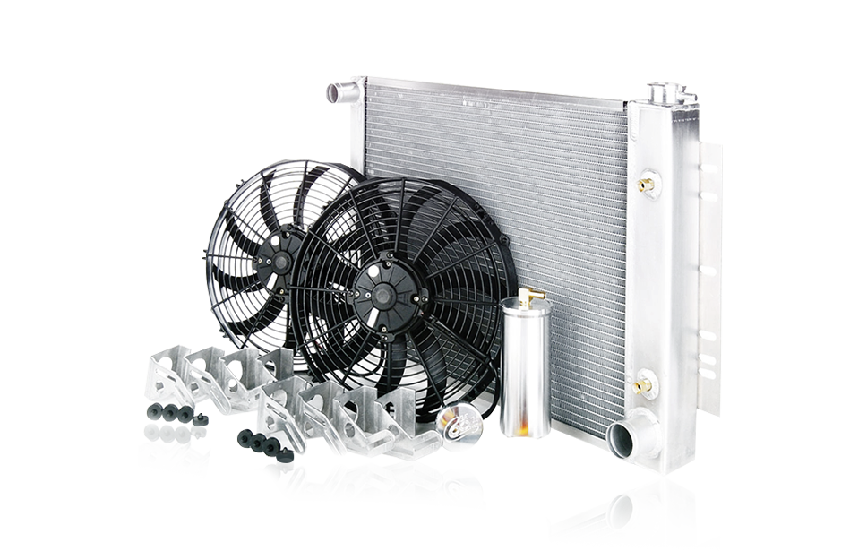Be Cool Radiator Module Factory-Fit Natural Finish for 67-70 Ford Mustang