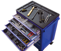 Blue 7-Drawer Rolling Tool Cabinet