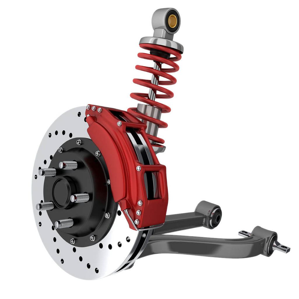 Racing Suspension Shock Absorbers With Brakes Disk