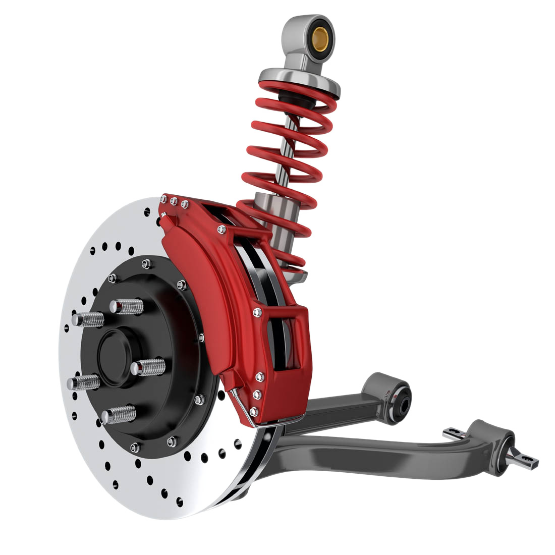 Racing Suspension Shock Absorbers With Brakes Disk
