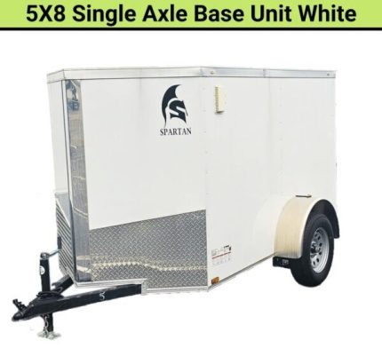 Spartan 5X8 Single Axle Cargo Trailer | White | SP5X8SA