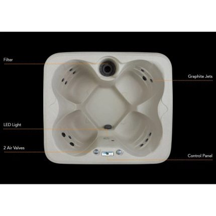 LS100 110 Volt 4-Person 13-Jet Rectangle Plug and Play Hot Tub