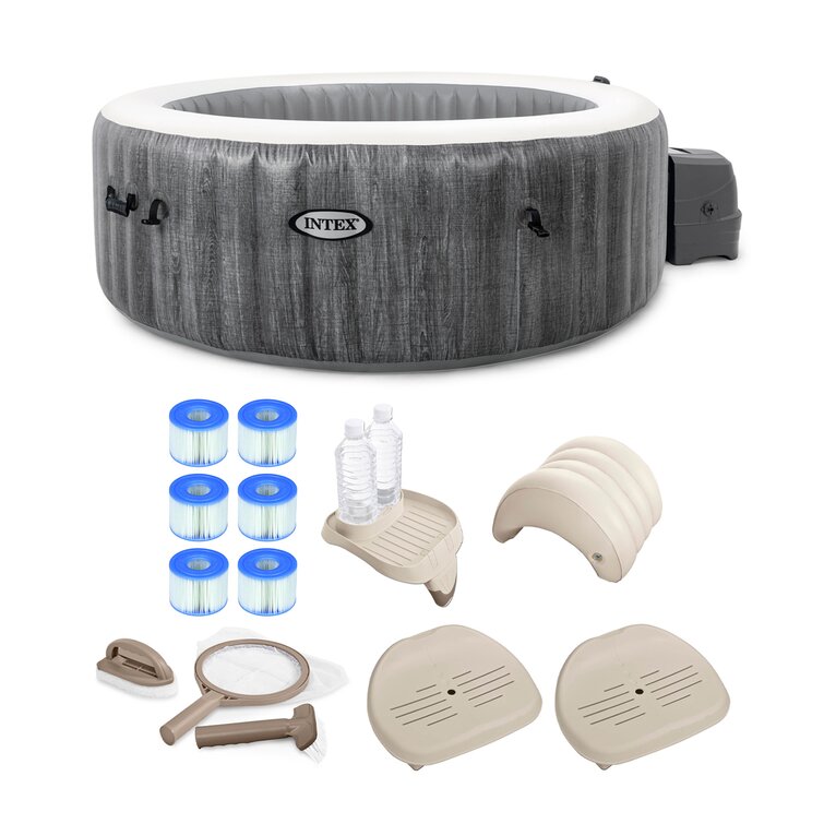 Intex_28439E_Greywood_Deluxe_4_Person_Inflatable_Hot_Tub_Bubble_Jet_Spa_Kit